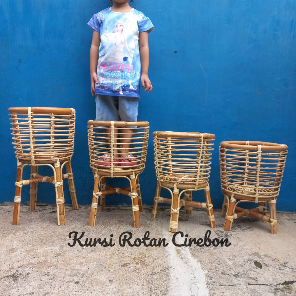 Liceriashop17 Stock Pot Rotan // Pot Rotan Tinggi // Standing Pot Rotan 70Cm //Vas Bunga Rotan