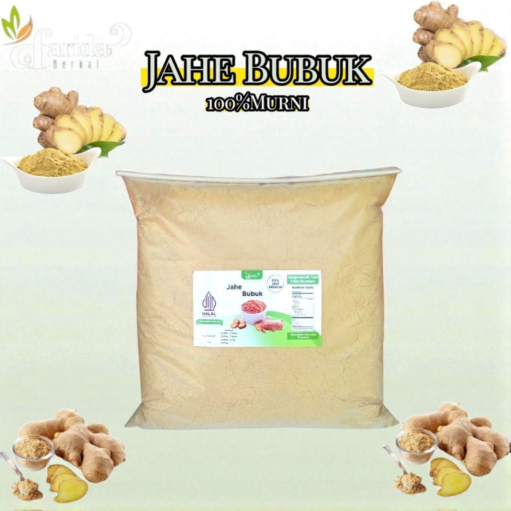 

Jahe Bubuk 1kg Murni/Bubuk Jahe Gajah Murni 1Kg