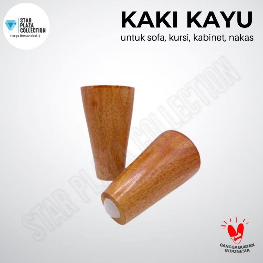 Kaki Retro Kayu Sofa Kursi Stool Lurus 10cm / Kaki Tanduk Bubut Kayu Tema Scandinavian / Wooden Sofa