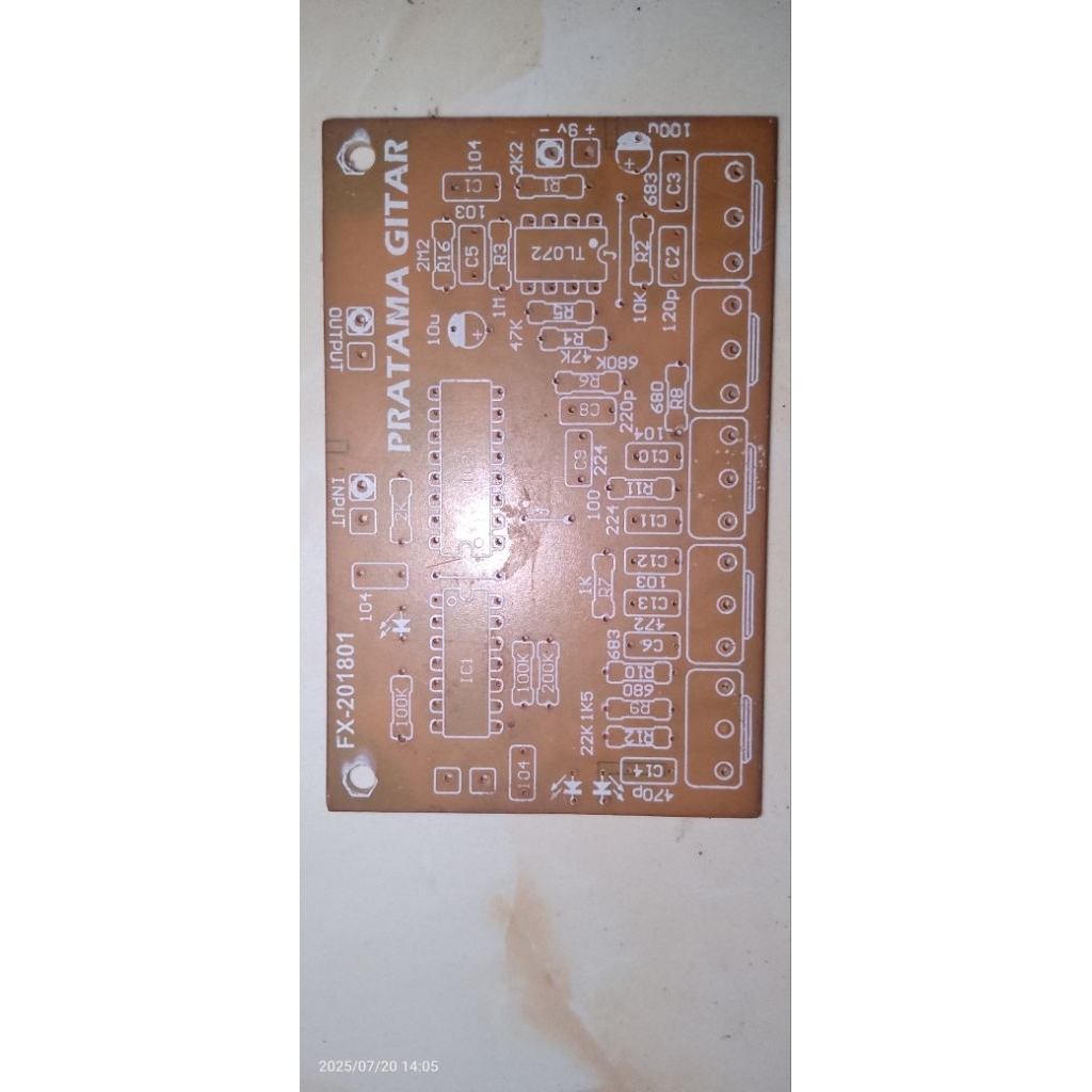 pcb efek gitar distorsi
