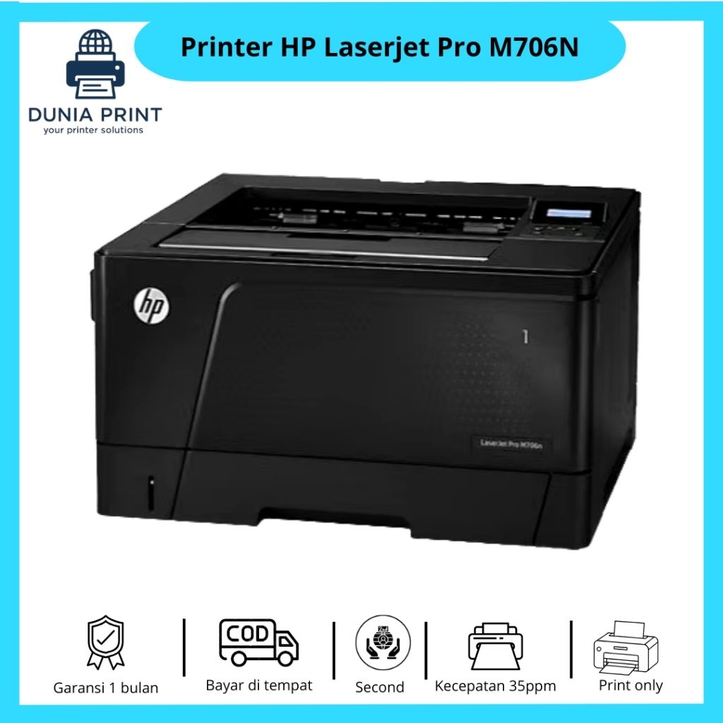 Printer A3 HP LaserJet M706n Bekas-Printer Percetakan A3