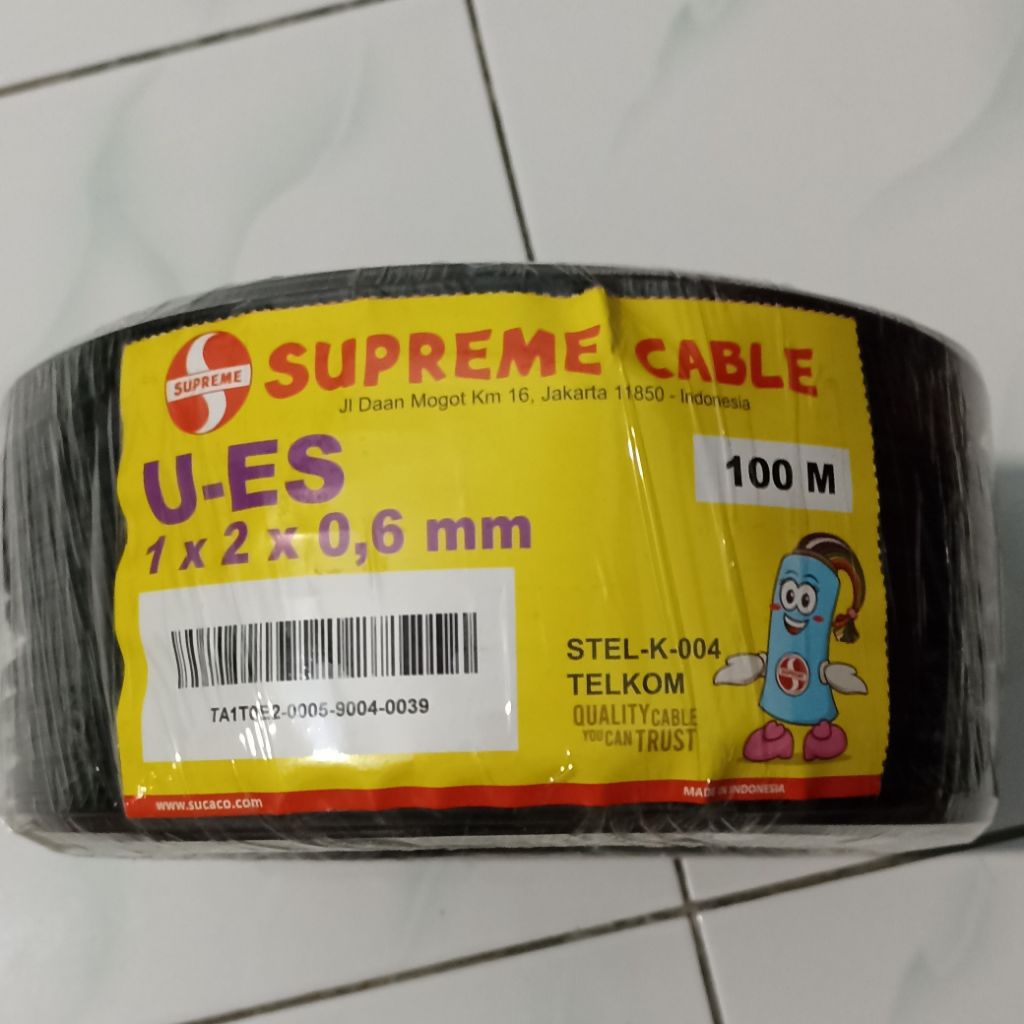 kabel outdoor supreme / kabel telpon supreme ues 1x2x0,6  100M-original