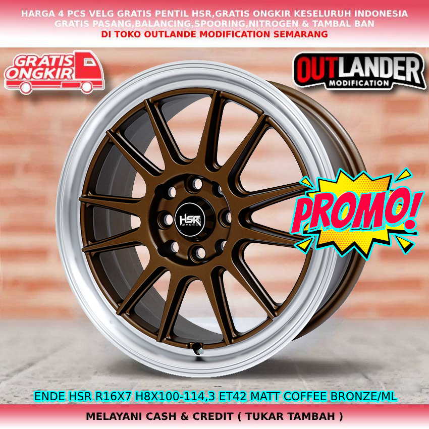 velg racing r16 velg hsr r16 velg mobil xenia livina avanza brio jazz yaris dll velg hsr ende r16