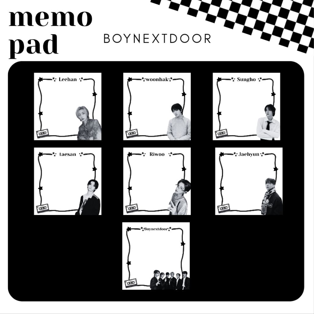 

MEMOPAD BOYNEXTDOOR , COCOK UNTUK PERLENGKAPAN SEKOLAH ATAU UNTUK FREEBIES