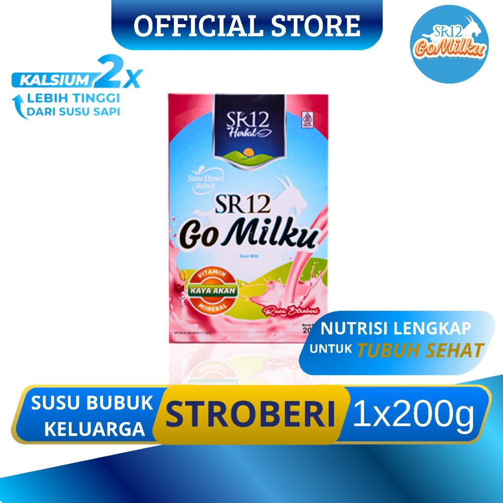 

Go Milku SR12 Susu Kambing Etawa Stroberi Meningkatkan Nafsu Makan 200g