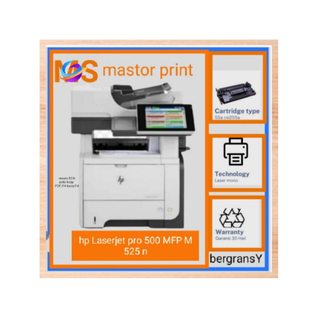 Hp Laserjet pro 500 MFP M 525 print F4/kaca /FDP/F4