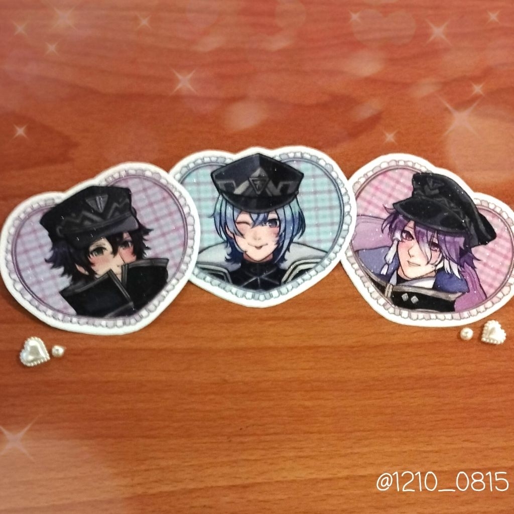 

【FANMERCH TOUKEN RANBU】 - Edo Sansaku Big Love - Heart Glitter Stickers