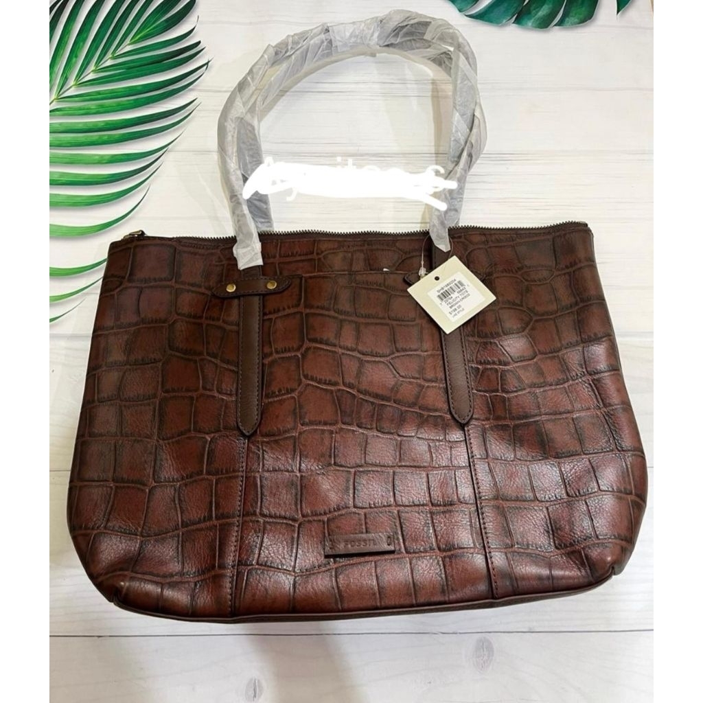 Felicity Tote Brown Croco