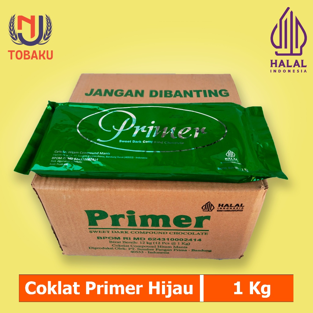 Coklat Primer Hijau 1kg – DCC Dark Compound Chocolate – Untuk Brownies Coklat Parut