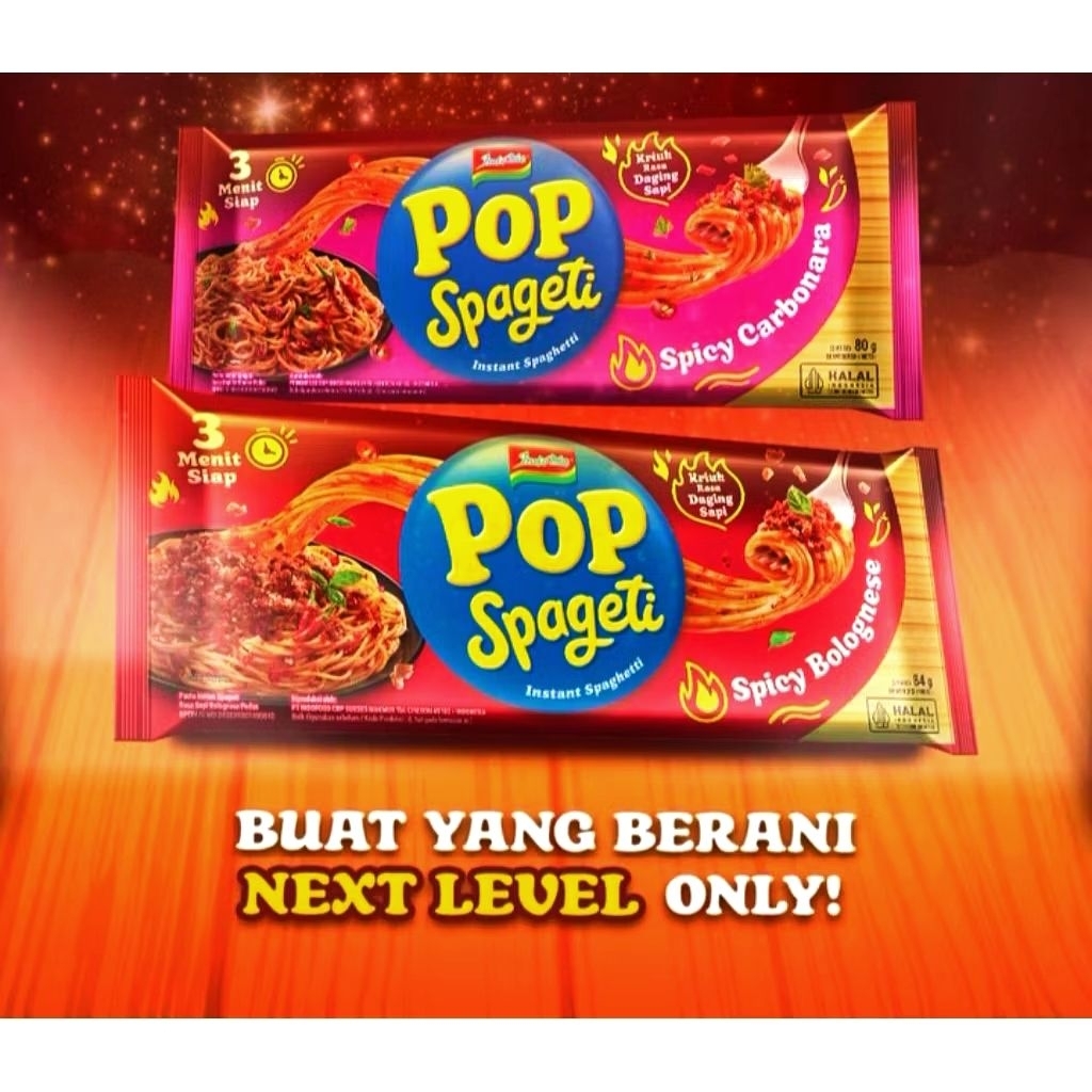 

Indomie POP Spaghetti carbonara / bolognese 80 gram