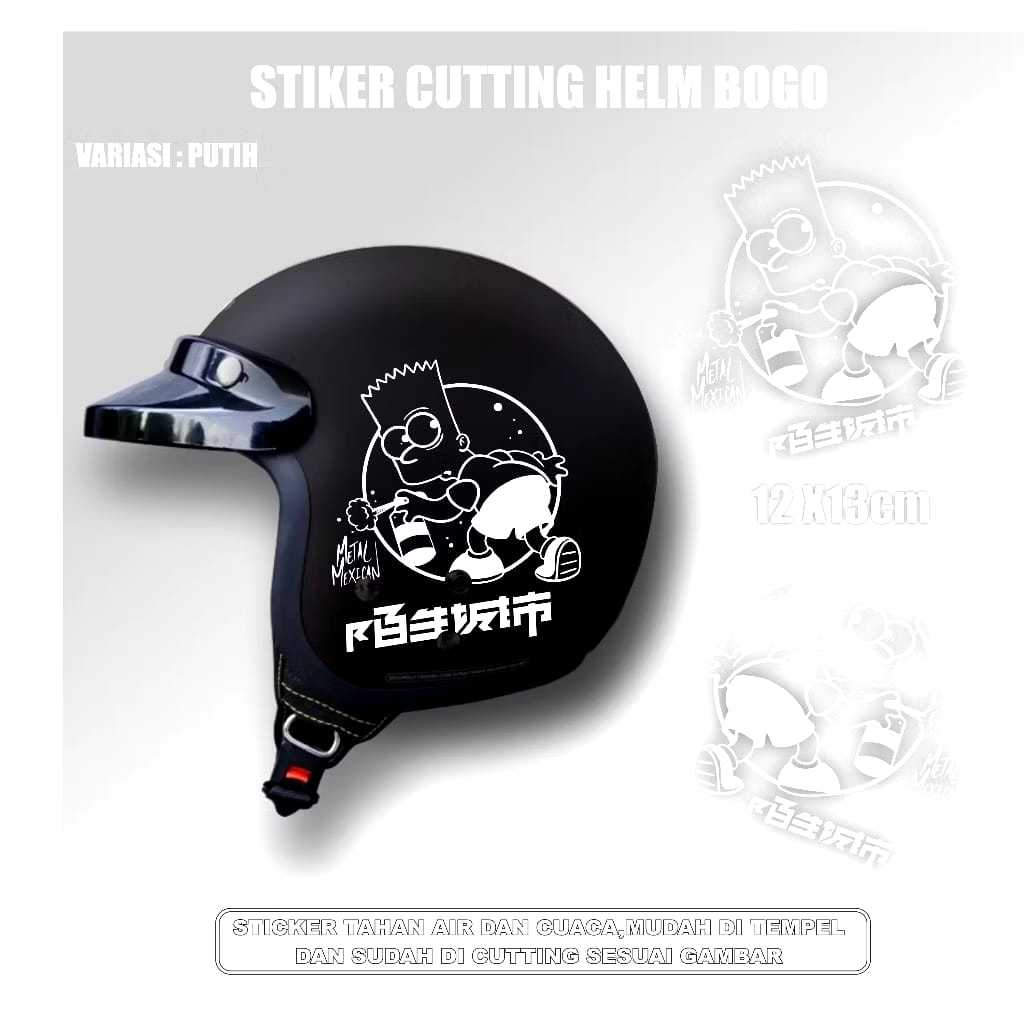 Stiker Helm, Sticker helem Bogo 1 Set Variasi The Simpsons