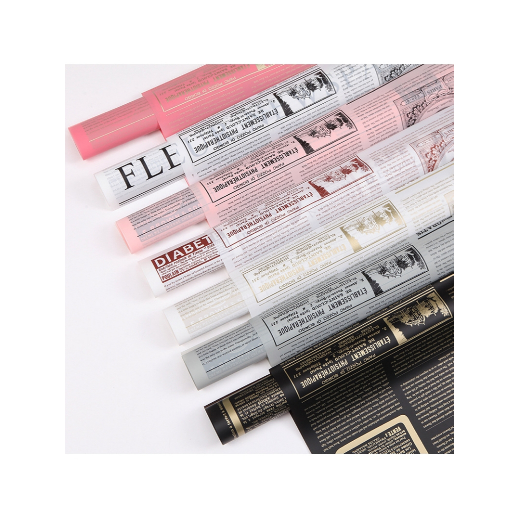 

Flower Wrapping Paper Newspaper Koran Korea Kertas Buket Bunga Florist Cellophane