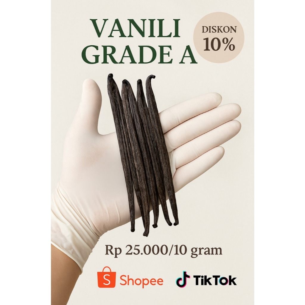 

Vanili Grade A Rp 25.000/10 gram