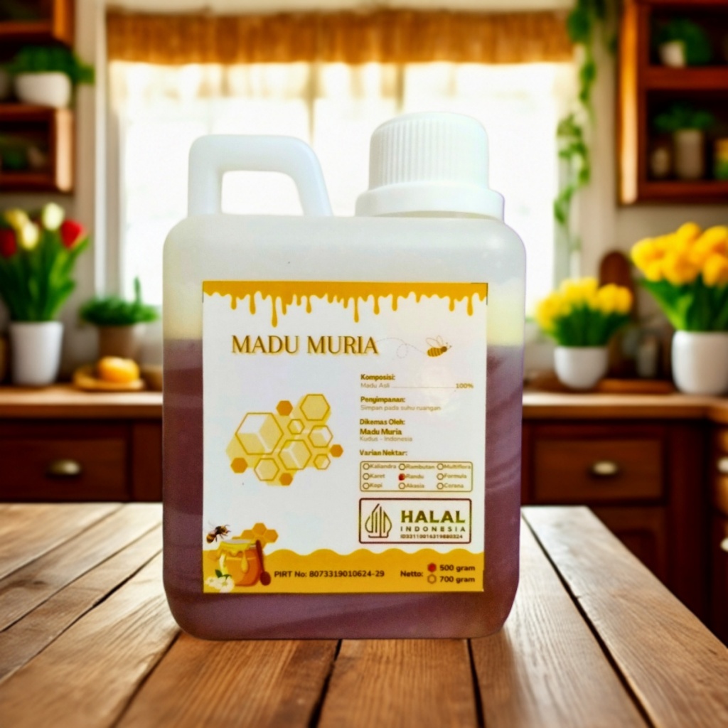 

Madu Muria Randu 0.5kg – Madu Alami Gunung Muria | Segar, Tidak Enek