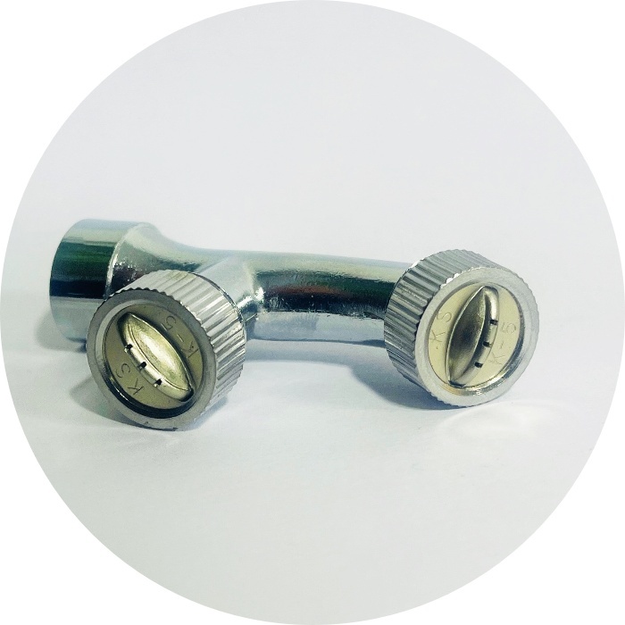 Nozzle Sprayer Bengkok Nozzle Sprayer Pertanian Kabut Kuningan Lubang 3 Kepala Kepala Nozzle Bengkok