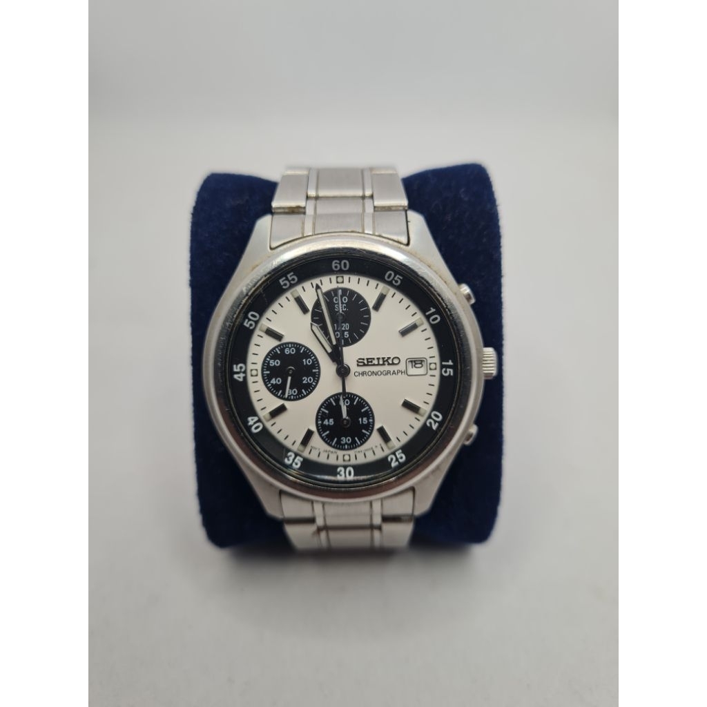 PRELOVED Jam Tangan Seiko Panda Chronograph SND219P1/7T92-0CC0