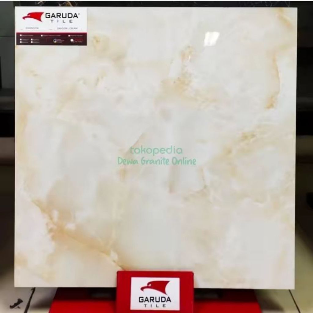 Granit lantai motif marmer Dragon L cream 60x60 Glazedpolished,kw Ekonomi lokal