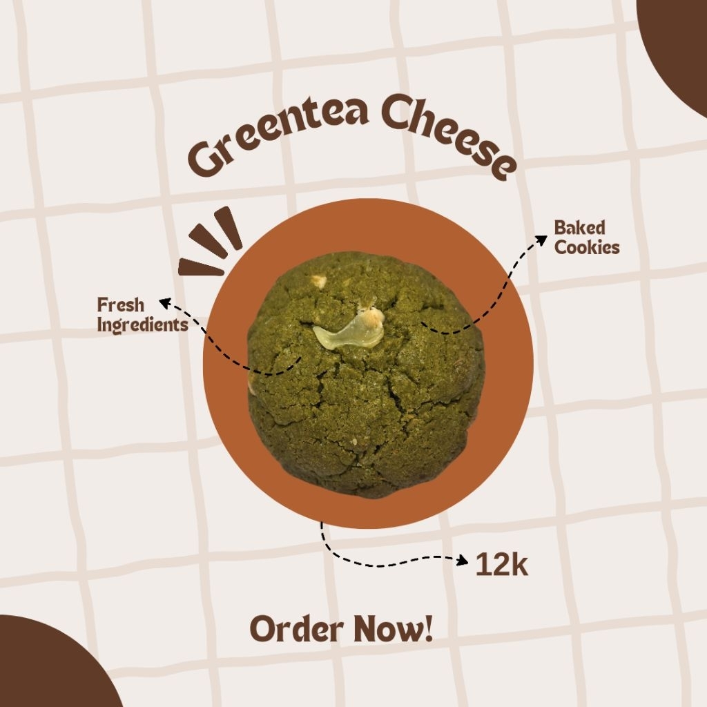 

soft cookies greentea cheese