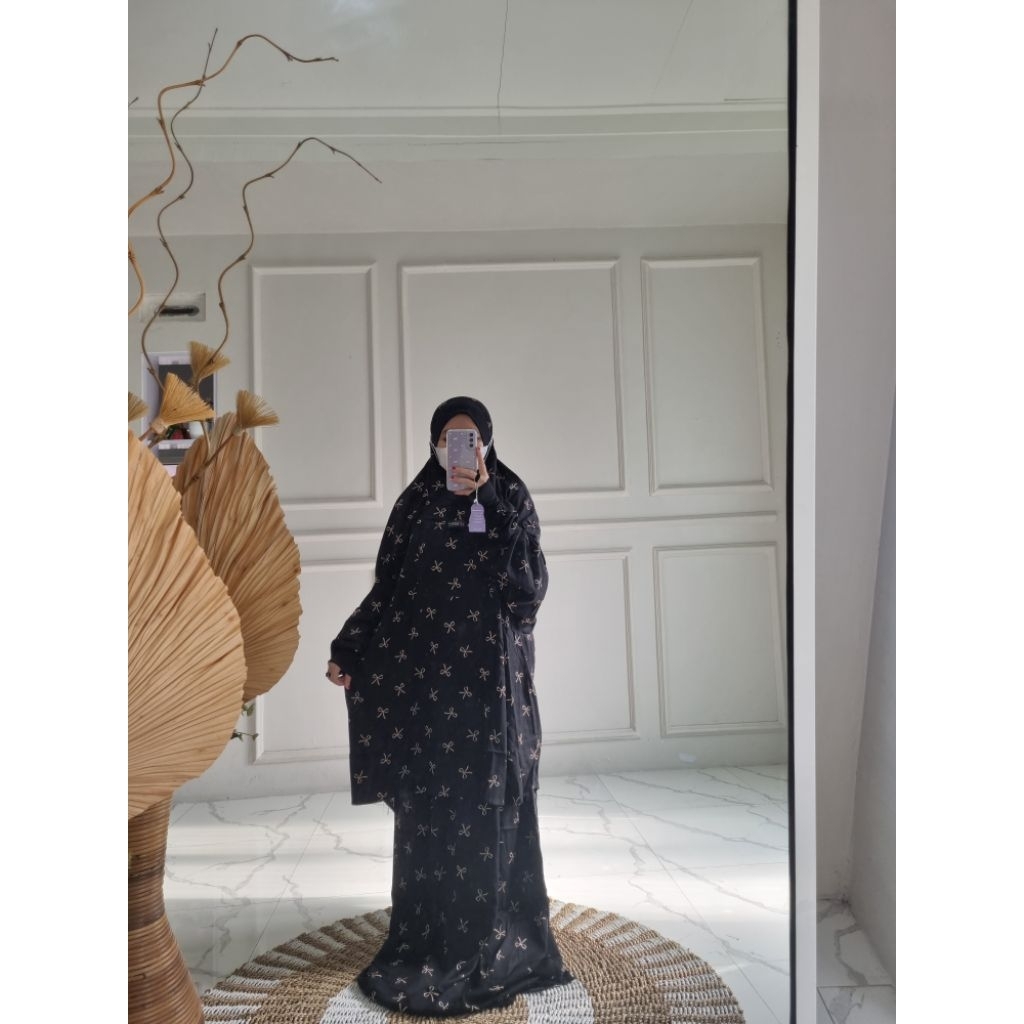 mukena setelan berlengan/mukena atas bawah hadramaut