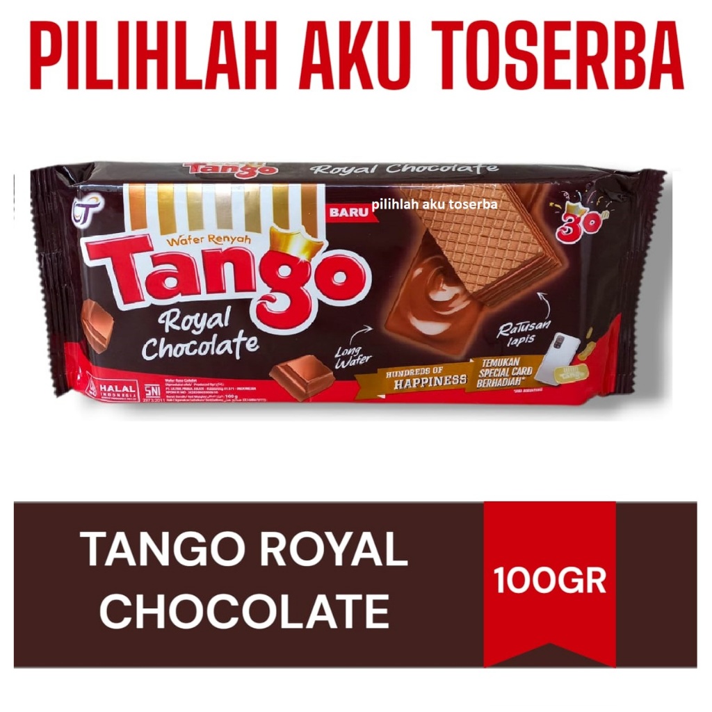 

Tango Wafer ROYAL CHOCOLATE 110 gr MENJADI 100 GR - (HARGA SATUAN)