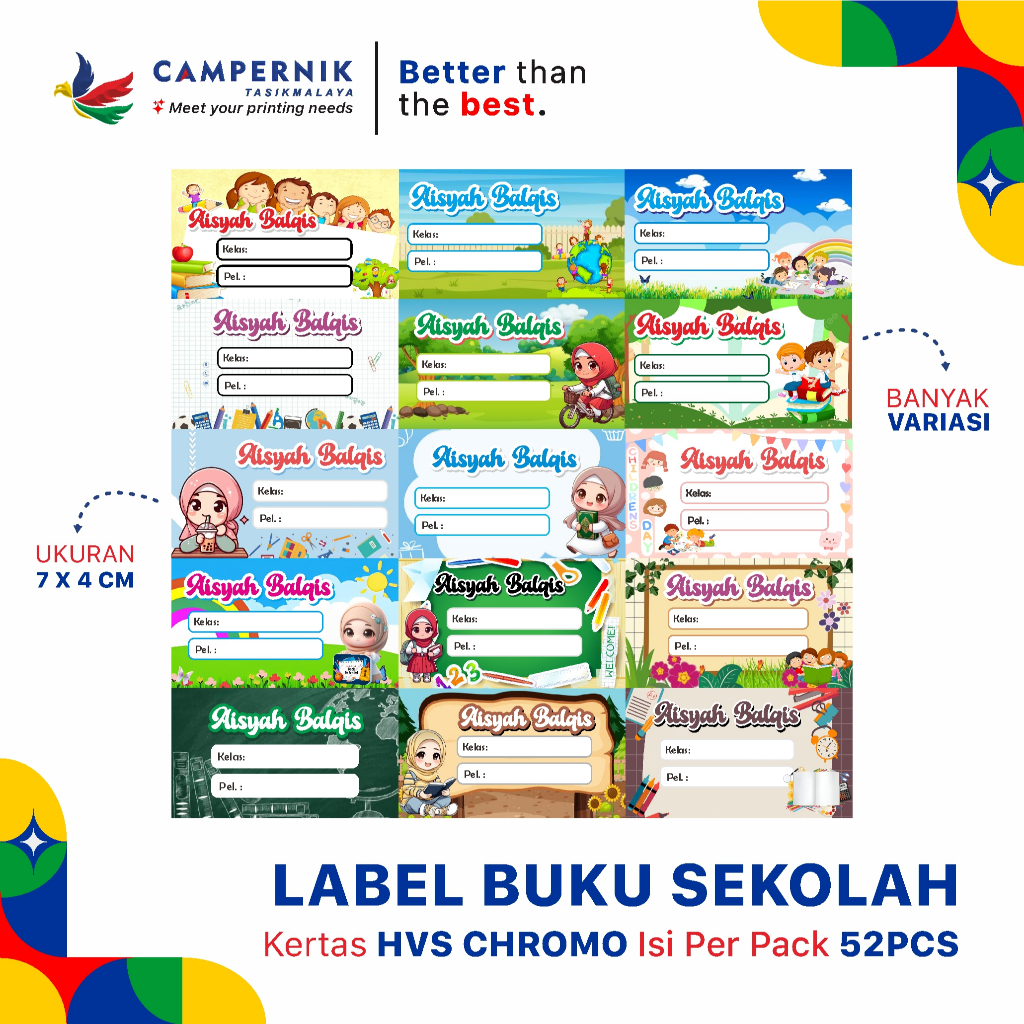 

ISI 50 PACK STICKER MAPEL/ STICKER NAMA BUKU PELAJARAN / FREE DESIGN / ANTI AIR DAN MINYAK