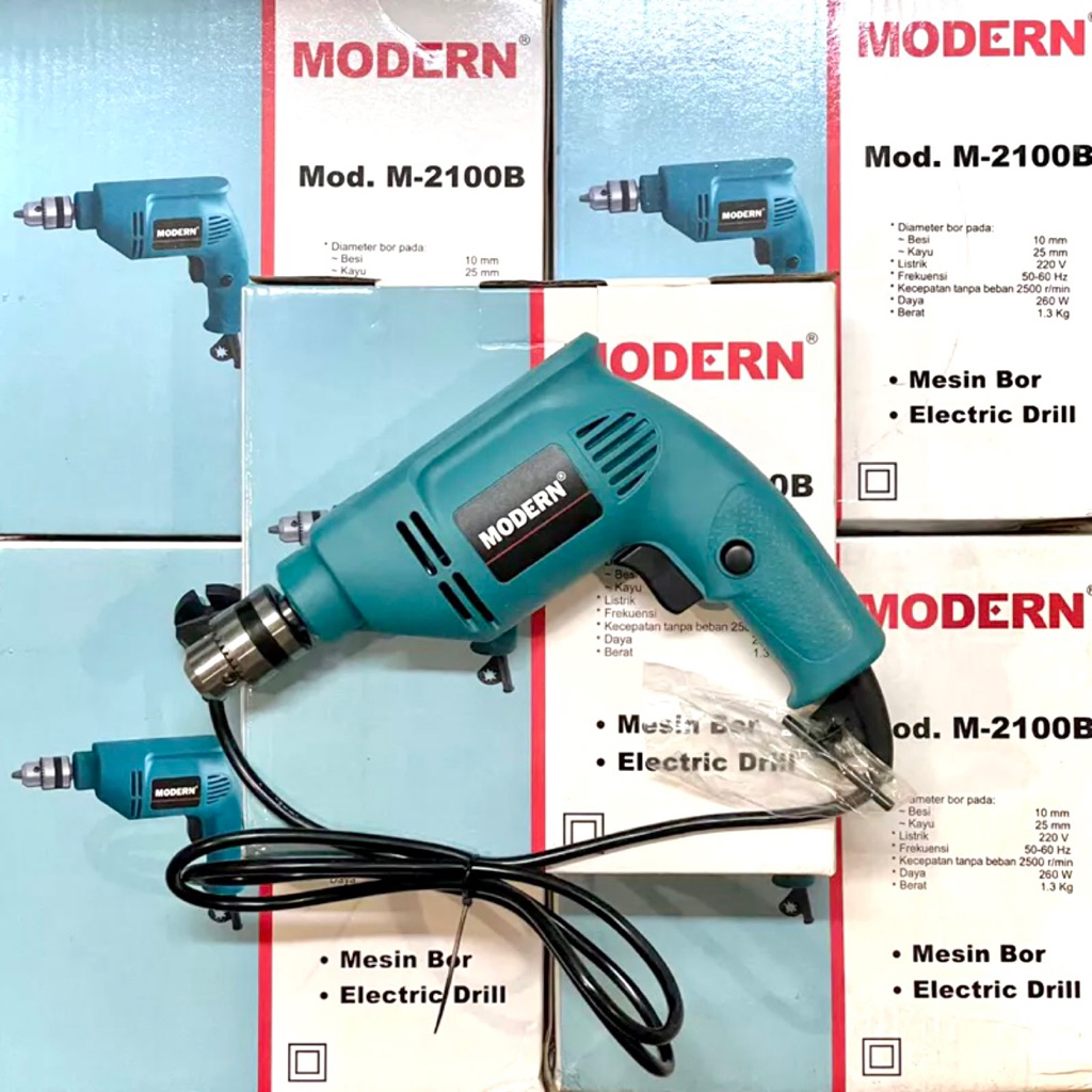 mesin bor MODERN M-2100B / Modern M2100B / M 2100 B / M-2100B 10 mm / Mesin Bor Tangan 10mm