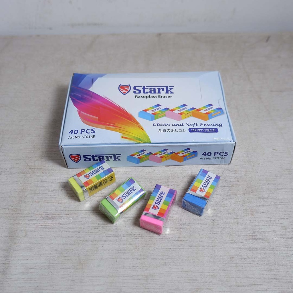 

[12 Pcs] Paket Hemat Penghapus Pensil Murah Stark Warna 12 Pcs