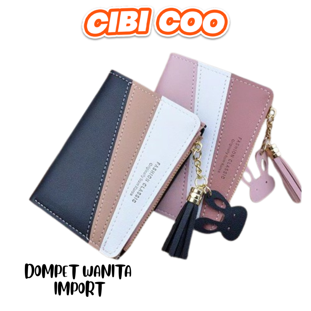 CIBICOO DOMPET WANITA IMPORT MURAH LIPAT KECIL LUCU DAN CANTIK DOMPET IMPORT