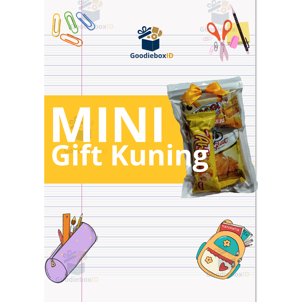 

(Tanpa Min Order / Bisa Instan / Gratis Bubble Wrap) Mini Gift Snack kuning / Mini Hampers kuning / Kado Snack Lucu Mini Gift Ulang Tahun Anak / Parcel Snack Wisuda Unik / mini gift idul fitri