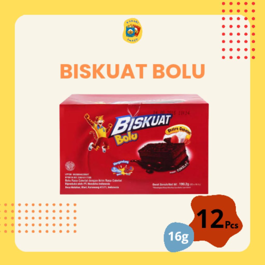 

RS Biskuat Bolu (16g) rasa coklat isi 12pcs