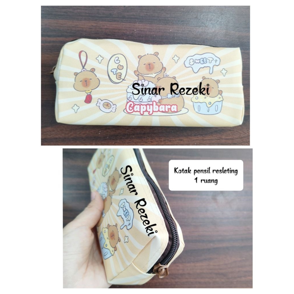 

1 buah!Kotak pensil resleting anak capybara/tempat pensil anak sekolah/kotak pensil anak sekolah murah lucu