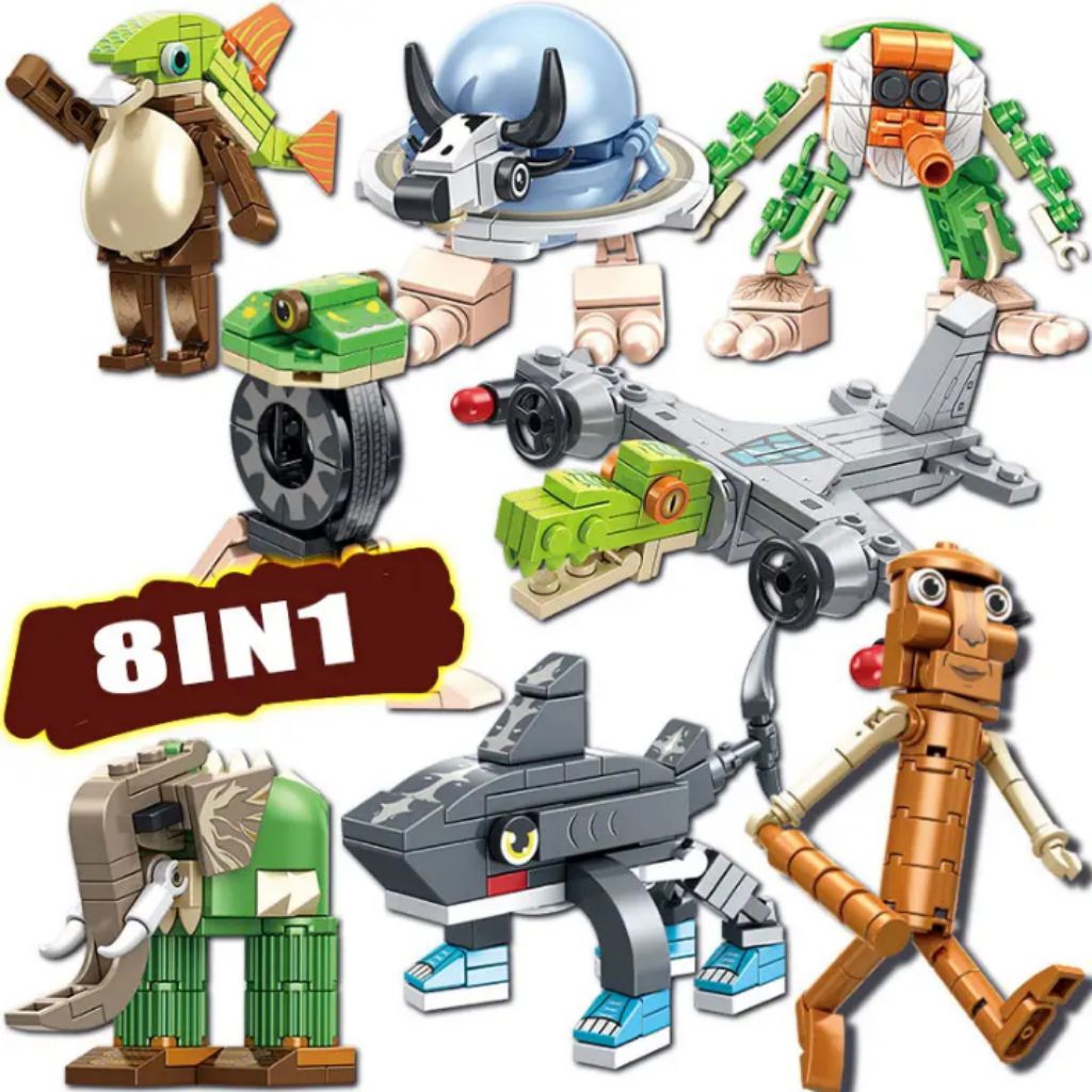 Anomali tuntung viral/Anomali Brainrot/Mainan koleksi minifigure Anomali anak