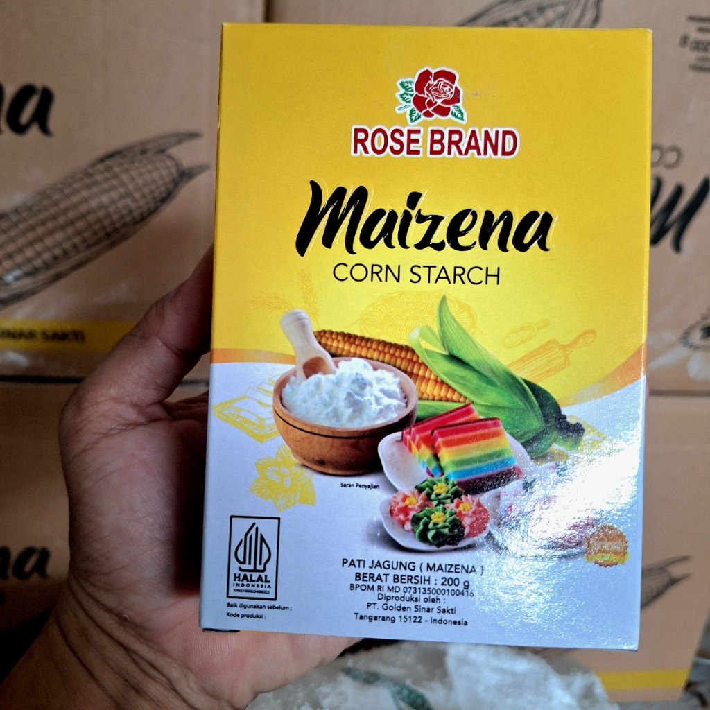 

Tepung MAIZENA 200gr Pati Jagung Corn Starch Rose Brand