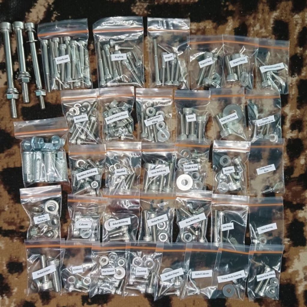 BAUT FULL SET RX KING STAINLESS ANTI KARAT STAINLESS KUNCI L SS304