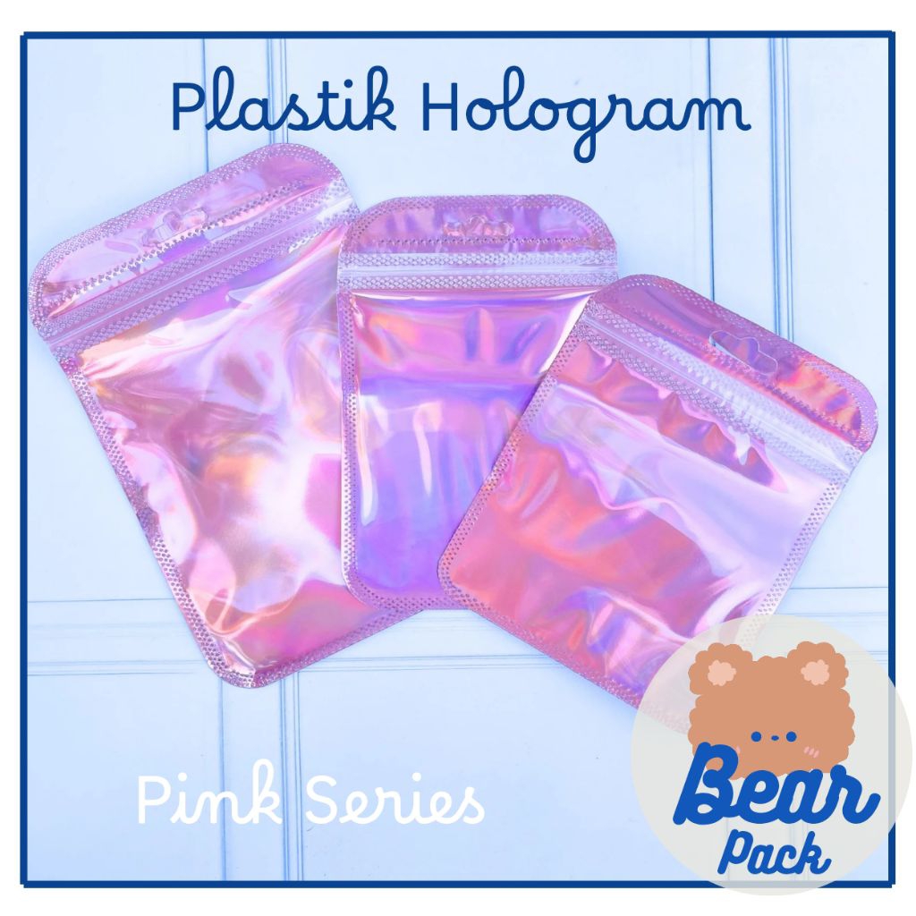 

Bear Pack - [ISI 50PCS] Plastik Premium Hologram Warna Pink