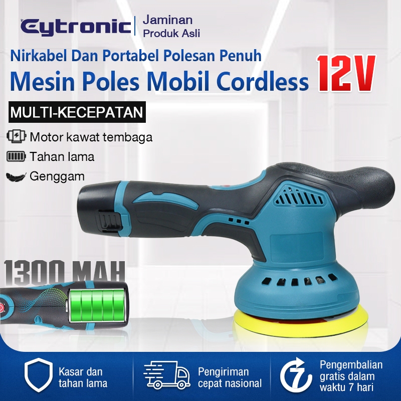 READY STOCK88V Mesin Poles 5" Polisher Machine Cordless Mesin Polisher Mesin Poles Mobil Cordless