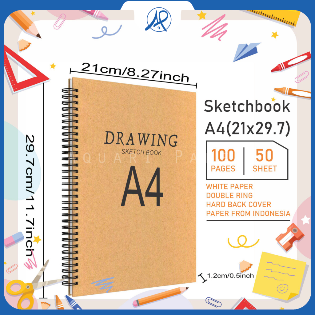 

Buku Sketsa Gambar Sketch Book / Sketchbook / buku catatan notebook A6 - A5 - A4