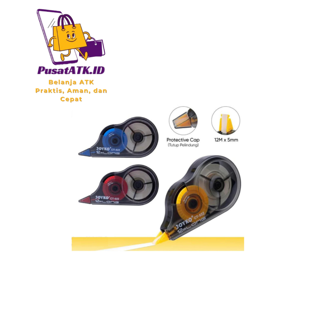 

Correction Tape / Pita Koreksi / TipeX Kertas Joyko CT-522 12M