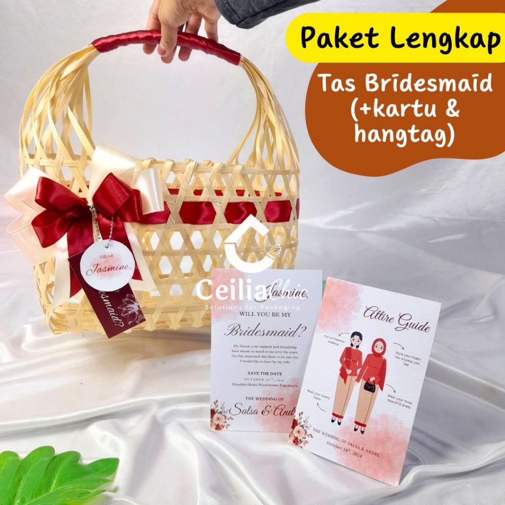 

Tas Bridesmaid / Tas Hampers / Bridesmaid Bag / Paperbag Bridesmaid / Goodie Bag Hampers Aestetik