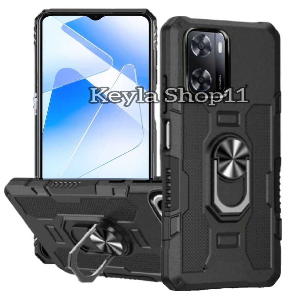Casing HP Untuk Oppo A57 2022 Case Hit Eye Ring Hardcase Robot 360 Degree Rotasi