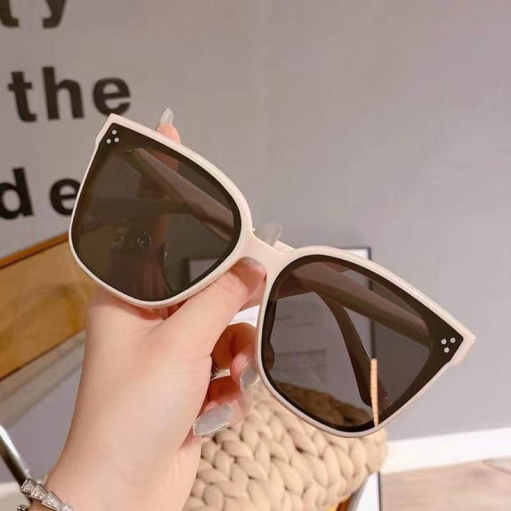 Kacamata Kotak Hitam Putih Fashion Sunglassess Wanita/Pria - Fashion Square Frame Kacamata Hitam Wan