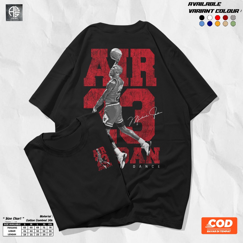 ABASTORE.IDN- KAOS Air 23Jordan  KAOS NEW FASHION-KAOS GAUL AND TREND