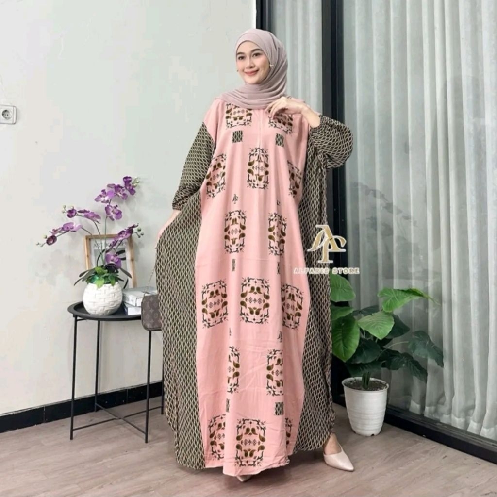 KAFTAN JUMBO TERLARIS TAZBIYAH LD 180CM RAYON PREMIUM LENGAN PANJANG