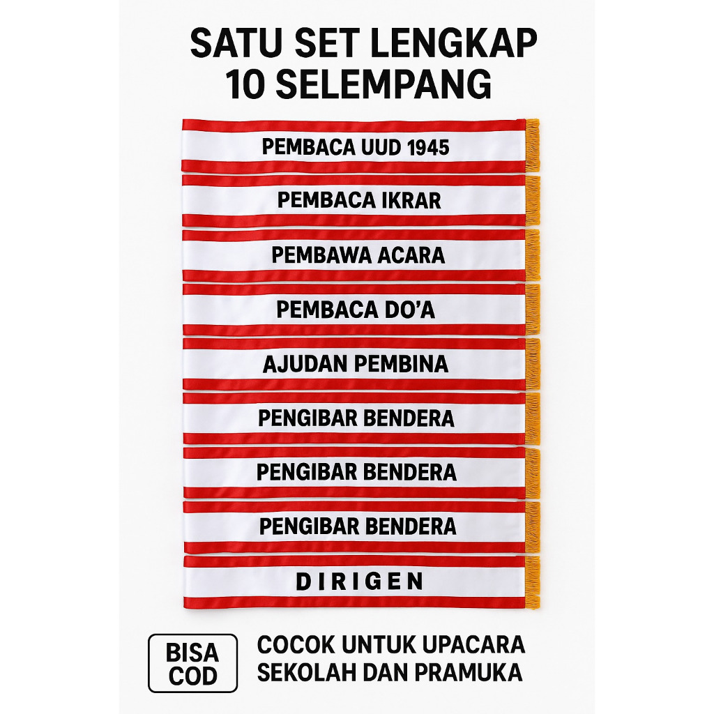 SELEMPANG PETUGAS UPACARA BENEDERA SD SMP SMA