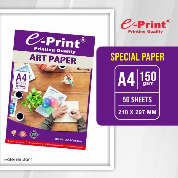 

Kertas Art Paper Ukuran A4 150gsm 50lembar e-Print