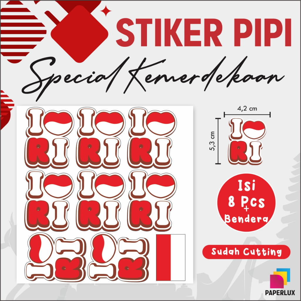 

STIKER PIPI MERAH PUTIH READY STOCK MURAH - TEMPELAN PIPI MERAH PUTIH AGUSTUSAN [I LOVE RI]