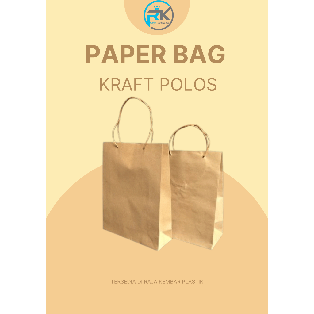

PAPER BAG KRAFT POLOS UK 20X26&24X30 1 PACK ISI 10