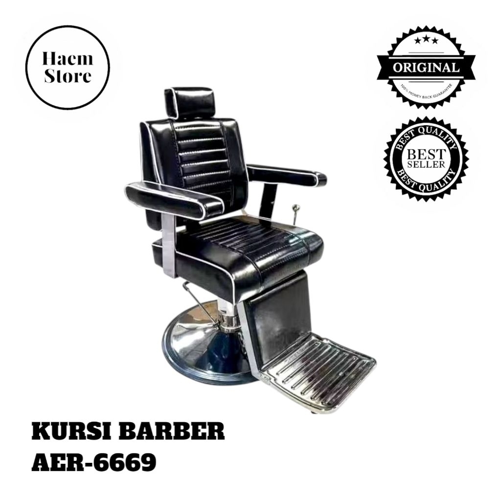 Kursi Barber AER-6669 Kursi Hidrolik Murah Barbershop Salon Dan Pangkas Rambut