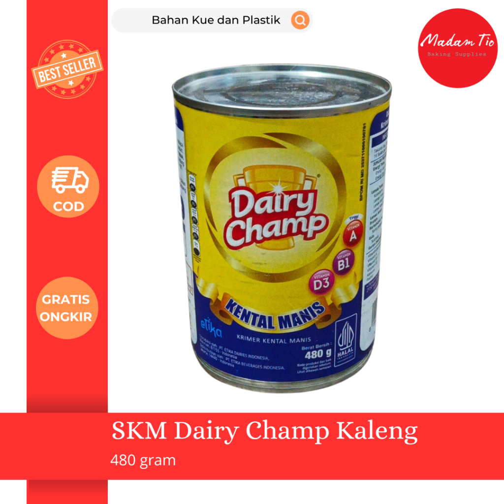 

Susu Kental Manis Dairy Champ 480 gram 1kaleng