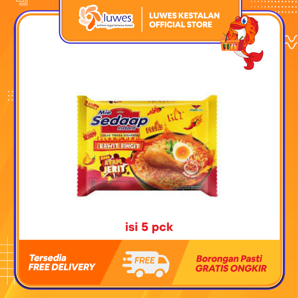 

(ISI 5pcs) Paket Mie Sedaap Rawit Bingit 77gr Ayam Jerit Memiliki Rasa Yang Enak